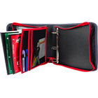 Hilroy - Cartable à fermeture à trois anneaux éclair Pandora de 2 po, rouge/noir-Conception durable adaptée à une utilisation quotidienne à l’école ou au bureau