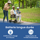 Journey - Zoomer Fauteuil électrique pliant léger - noir-Conception compacte pliable d’une main se replie sur un profil mince de 11,8 po pour un rangement plus facile