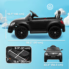Qaba - Voiture RC électrique pour enfants sous licence Volkswagen Beetle 12V - noir-Système de suspension à quatre roues pour un confort optimal sur routes plates 