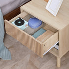 HOMCOM - Table de nuit moderne avec tiroir et étagère ouverte - bois naturel-Couleur : Bois naturel 