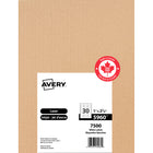 Avery - Étiquettes rectangulaires blaches avec Easy Peel, 1 po x 2-5/8 po, Paquet de 7500 (5960)-1 x 2 5/8 po, blanche