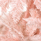 HOMCOM - Arbre de Noël artificiel de 7ft décoration maison ouverture automatique - Rose-Couleurs : blanc, rose 
