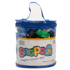 Snapo Jr. - Kit de construction avancé avec blocs de construction - 80 pièces-Les blocs Snapo sont dotés de notre technologie brevetée Snapo. Les blocs Snapo se connectent sur les 6 côtés, glissent verticalement et peuvent pivoter !