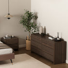 Manhattan Comfort - Linda 24" Table de nuit moderne à 2 tiroirs - Noyer brun-10