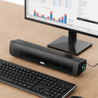 Delton - Enceinte d'ordinateur SB200 de 20 watts, avec barre de son filaire/sans fil, noire-Il offre une connexion AUX filaire ainsi qu'une connectivité sans fil Bluetooth.