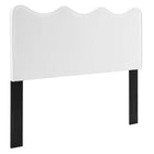 Modway - Athena Performance Velvet Tête de lit complète/Queen, Blanc-Tête de lit complète/Queen