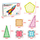 Picasso Tiles - Ensemble de fusées Blocs de construction magnétiques - Ensemble de 36 pièces-Les aide à développer un sens aigu des couleurs et à améliorer leur motricité, tout en les initiant aux formes géométriques, à la polarité magnétique, aux mathématiques, au comptage des nombres, à la conception architecturale 3D, à l'ingénierie structurelle et même aux éléments du tableau périodique