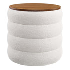 Modway - Mezzo Manche Tissu Boucle Ottoman de stockage - Nuage-Chenal Touffé