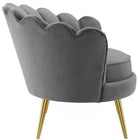Modway - Admire Bord festonné Performance Velvet Fauteuil d’accent - Gris-Bobines encastrées individuellement