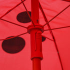 Outsunny - Table de pique-nique pliant pour enfants avec chaises, motif, extérieur jardin terrasse arrière-cour avec parasol - rouge-Matériau : Métal, Polyester  
