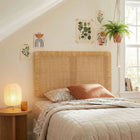 Modway - Sandy Fixé au mur Bois de manguiers et rotin Tête de lit, Rotin naturel-Rotin naturel