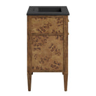 Modway - Elysian 30" Vanette de salle de bain - Noir brun-Construction en bois de manguier