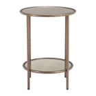 Zuo - Anelli Table d’appoint - Bronze-Dessus rond en verre miroir au style élégant et contemporain