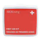 BIOS Living - Trousse de premiers soins - 25 pièces-Contenu de la trousse de premiers soins: Lingettes antiseptiques, écouvillons avec alcool isopropylique, pansements adhésifs en tissu, pansements en plastique, pansements adhésifs en tissu pour jointures