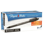 Paper Mate – Stylos à bille Flexgrip Elite – rétractable – 1,0 mm – noir – paquet de 12  -Technologie d’encre Floating Ball pour une écriture fluide et large
