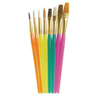 Creativity Street - Assortiment de pinceaux à peinture acrylique, couleurs et tailles assorties, 8 par paquet, 6 paquets-Tailles et couleurs assorties