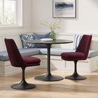 Modway - Lippa Salle à manger pivotante Performance Velvet Fauteuil d’appoint - Mûrier noir-Légèrement penché en arrière