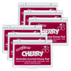 Ready 2 Learn - Tampon encreur lavable - Parfum cerise - Rouge foncé - Paquet de 6-Arrêtez et Sentez L'encre - Ajoutez de la vie à vos créations artistiques ! Ce tampon encreur rouge contient une encre parfumée à la cerise. Une ressource artistique divertissante pour les salles de classe, les foyers ou les centres !