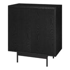 Hudson&Canal - Meuble d'appoint Whitman 28 po de largeur - Grain noir-La capacité de poids supérieure est de 50 lb, l'étagère du milieu peut supporter 40 lb, tandis que l'étagère inférieure peut supporter 45 lb