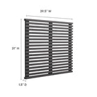 Modway - Render Fixation murale Tête de lit jumelée, Charbon de bois-6