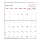 Brownline - 2027-2028 agenda de poche mensuel 24 mois avec reliure piqûre à cheval – 6 1/2 po x 3 1/2 po – couleurs assorties-Espaces pour notes