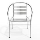 Flash Furniture – Chaise empilable commerciale avec dossier à 3 traverses, int/ext, aluminium (TLH017B)-Les renforts transversaux offrent une stabilité supplémentaire