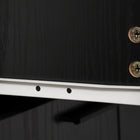HOMCOM - Armoire de cuisine 71 po, buffet, vaisselier et support à micro-ondes - noir-Couleur : Noir 