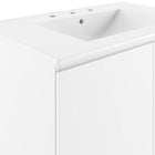 Modway - Bryn Fixation murale de 30" Vanette de salle de bain - Blanc blanc-Assemblée requise