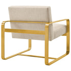 Modway - Astute Tissu rembourré Fauteuil - Beige-Rembourrage en mousse dense