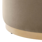 Modway - Tilden Grand Velours rond de performance de 29" Rembourré Ottoman - Taupe Natural-Arrivée entièrement assemblée
