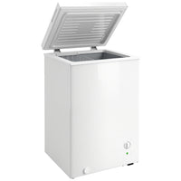 HOMCOM - congélateur coffre compact - 3,5 pi3 - blanc-Le congélateur coffre offre une généreuse capacité de 3,5 pi3 pour vos besoins de stockage en vrac