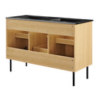 Modway - Chaucer 48" Meuble de salle de bain à double lavabo - Noir de chêne-8