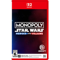 Monopoly: Star Wars Heroes vs. Villains pour Nintendo Switch 2-Entrez dans la galaxie star wars avec une nouvelle touche audacieuse à monopoly. vivez des moments cinématographiques emblématiques en compétition avec votre famille et vos amis dans des lieux emblématiques de toutes les époques de la saga
