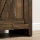 HOMCOM - Armoire de cuisine garde-manger 48 po avec porte de grange - grain de bois brun-Porte magnétique pour une ouverture et une fermeture faciles 
