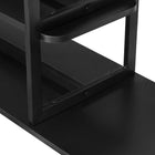 Manhattan Comfort - Console moderne Celine 70,86 po - Noir-Pieds en acier carbone avec finition noire pour style et durabilité