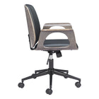 Zuo - Ali Chaise de bureau - Noir-Dimensions: 26,8 po L x 26,8 po L x 35,0 po H