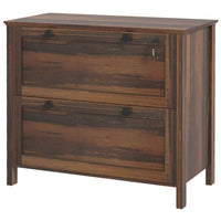 HOMCOM - Armoire de classement latérale pour bureau à domicile - brun-Barre de suspension réglable pour contenir des dossiers format lettre, A4 et légal 