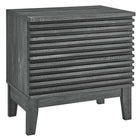 Modway - Render Deux tiroirs Table de chevet, Fusain-Table de chevet du milieu du siècle