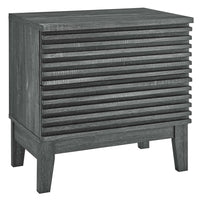 Modway - Render Deux tiroirs Table de chevet, Fusain-Table de chevet du milieu du siècle