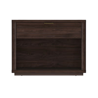 Manhattan Comfort - Table de nuit moderne Evelyn 32" à 1 tiroir - Marron-Table de nuit moderne pour chambre et salon