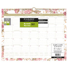AT-A-GLANCE - Calendrier mural floral Badge 2027 - 12 po H x 15 po l - bilingue-12 mois : janvier 2027 à décembre 2027