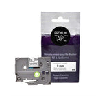 Premium Tape - Compatible avec Brother TZ221, TZ-221, TZE-221, TZE221 - Noir / Blanc - 9 mm-Couleur: Noir / Blanc