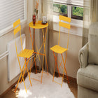 Lausaint - Ensemble de bistro pliable trois pièces - Jaune-8