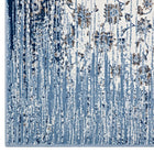 Modway - Chiara Treillis floraux vieillis contemporains Tapis de comédie 8 pi l x 10 pi L - Bleu marocain et ivoire-Polypropylène 100% à thermofixation douce