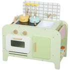 Qaba - Cuisine pour enfants avec 15 accessoires - vert-Livré avec 15 accessoires, stimulant la créativité sans fin de votre petit chef 