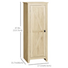 HOMCOM - Armoire de cuisine 48 po avec porte de grange - bois naturel-Style ferme avec porte de grange qui complète toute décoration de cuisine 