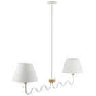 Modway - Sunlit Gribouillis à 2 bras Lumière suspendue - Blanc naturel-Bras gribouillis