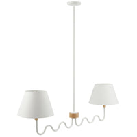 Modway - Sunlit Gribouillis à 2 bras Lumière suspendue - Blanc naturel-Bras gribouillis
