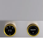KUCHT KRH600-GL-C 60 po Hotte murale - avec commandes numériques - 1200 CFM - Acier inoxydable/Or-Hotte de style professionnel équipée de 3 ventilateurs puissants jusqu’à 900 CFM, offrant plusieurs niveaux de débit d’air et captant la fumée et les odeurs de cuisson dans un fonctionnement silencieux
