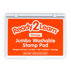 Ready 2 Learn - Tampon encreur lavable géant - Orange - 6,2 po L x 4,1 po L - Paquet de 2-Créez des images vives: L'encre de haute qualité fournit des images nettes une fois tamponnées. Utilisez-le pour décorer des affiches, des panneaux, des cahiers et bien plus encore !